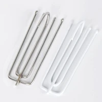 15pcs portable four fork metal anti rust curtain tape hook curtain cloth ring clamp tracks stainless steel curtain accessories