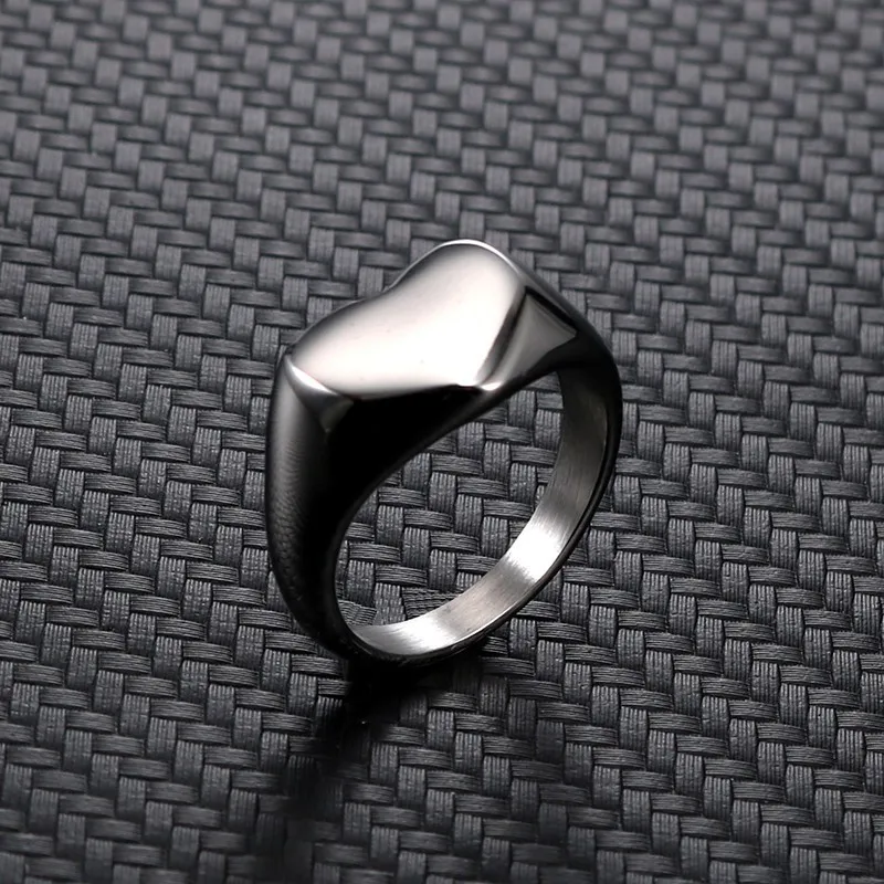 

jingyang 316l Stainless Steel Heart-shaped New Fashion Jewelry Ring For Girls And Women