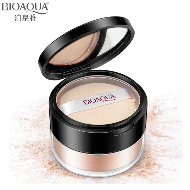 BIOAQUA Brand Loose Powder Whitening Soft Light Silk Face Concealer Skin Finish Translucent Matte Foundation Make Up Set |