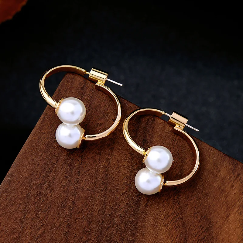 Ши Цзе Jewelry S925 стерлингового серебра Французский жемчуг барокко Стад/серьги