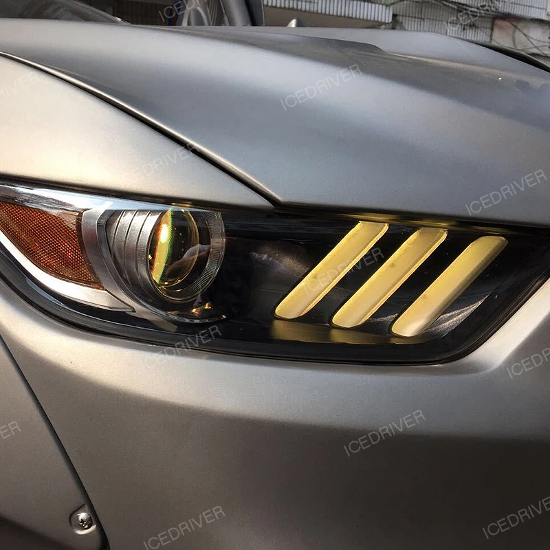 Icedriver для Ford Mustang DRL RGB разноцветные СВЕТОДИОДНЫЕ панели 2015-2017 дневные ходовые огни