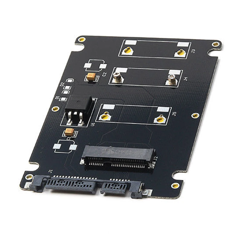 Mini Pcie mSATA SSD до 2 5 дюймов SATA3 адаптер карты с корпусом толщина 7 мм черный|Адаптеры
