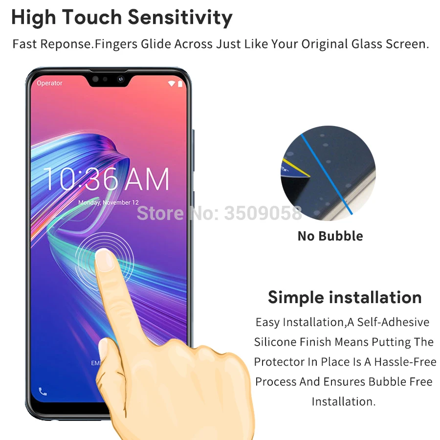 Защитное стекло для asus zenfone max pro m2 zb631kl zb633kl защита экрана закаленное пленка maxpro m1