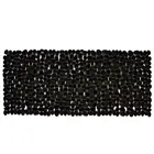 Акция! Нескользящий черный коврик для ванной и душа с черной присоской 70x36 см