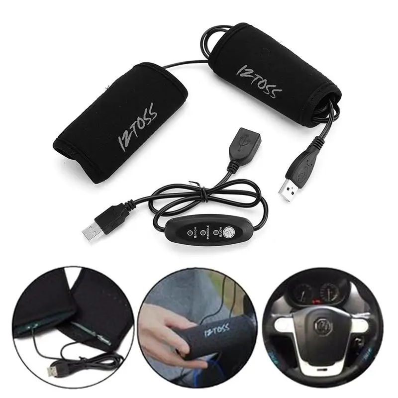 Мотоциклетные USB ручки с подогревом 1 пара руль контролем температуры