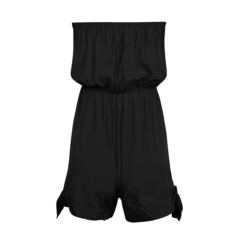 New Fashion Women's Playsuit Woman Causal Lace Up Black Short Romper Ladies Sexy Holiday Beach Jumpsuits Overall | Женская одежда