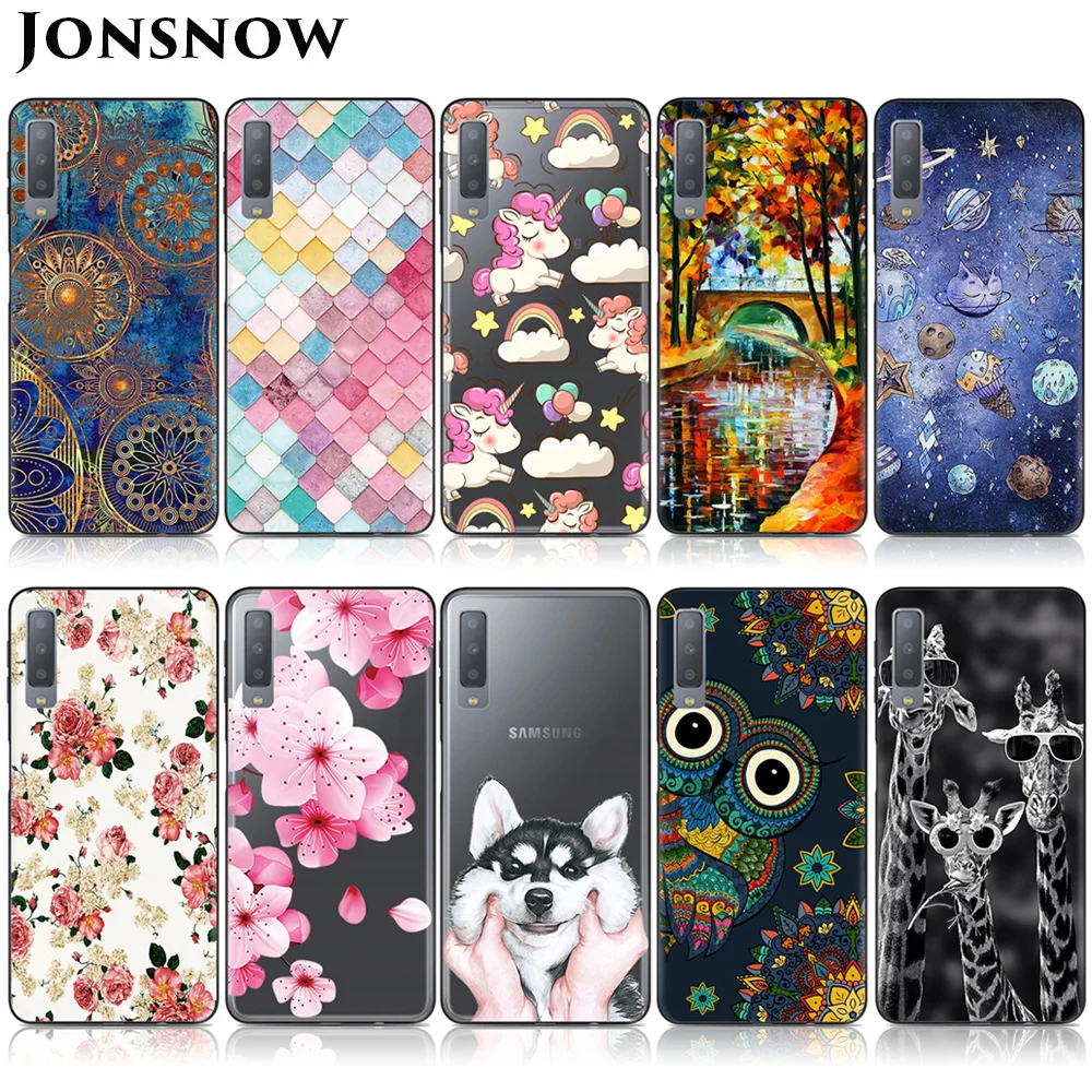 Мягкий чехол JONSNOW для Samsung A7 2018 A750F J4 Plus J415/J6 J610 прозрачный силиконовый телефона Fundas