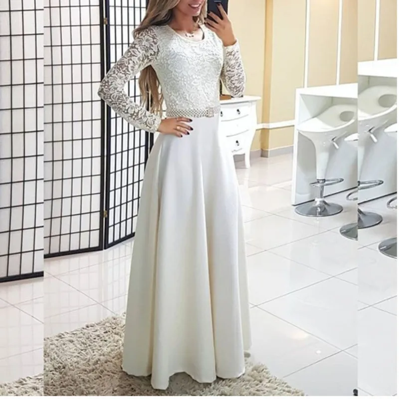 Летнее белое кружевное платье для женщин vestidos облегающее макси femme сексуальные