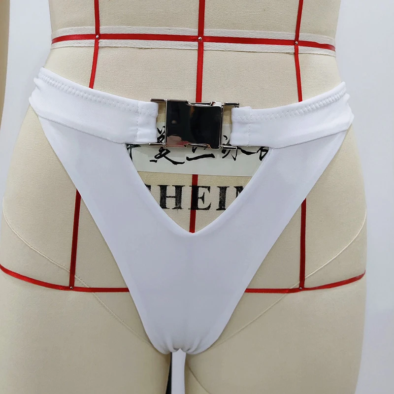 Chictorso White Bikini Two Piece Set Women Sexy One Shouder Hollow Out Beach Ladies Casual Beachwear 2 2019 New | Женская одежда