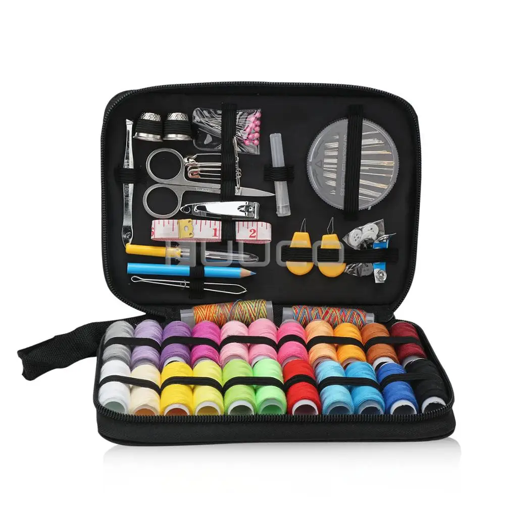 

Portable Travel Sewing Box Kit Sewing Thread Stitches Knitting Needles Tools Cloth Buttons Craft Scissor Mom Gifts