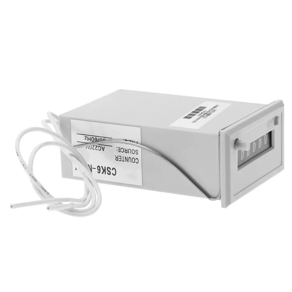 Пластиковый электромагнитный счетчик импульсов 6 цифр AC220V / AC110V DC24V DC 12V|Счетчики| |