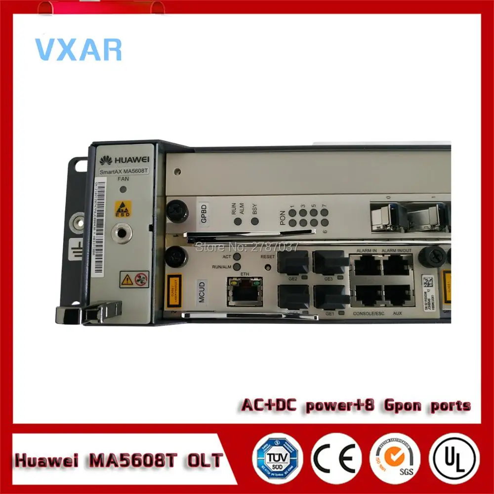 Оригинальный и абсолютно новый HUA WEI MA5608T OLT gpon olt с 8 портами dc/ac|Оптоволоконное