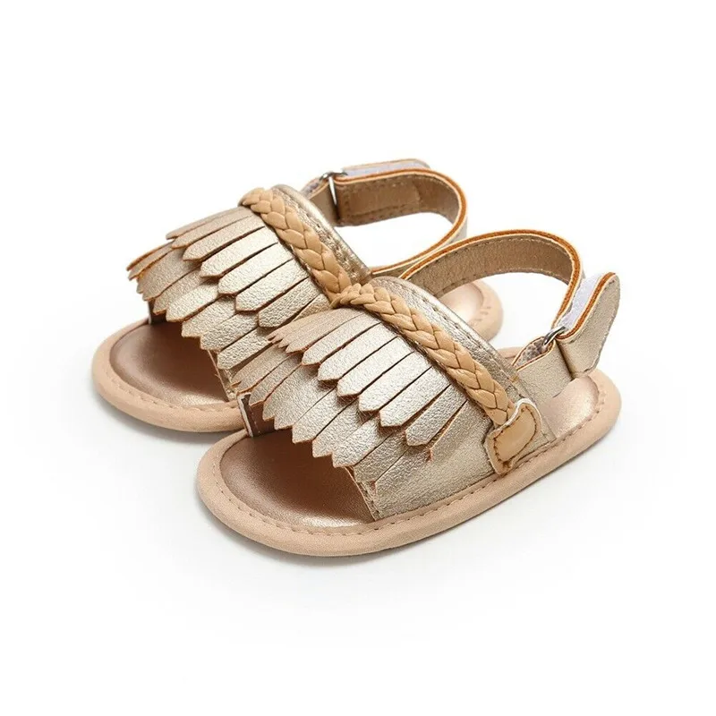 Baby summer Cute Girl Shoes Newborn Fashion Babe PU Crochet Tassel Kid Children First Walkers |