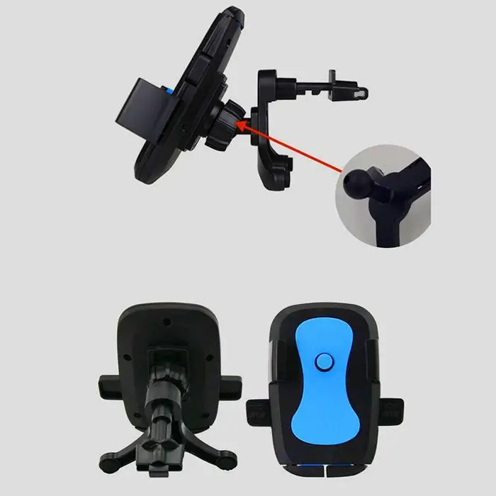 Вращающийся на 360 градусов Универсальный автомобильный держатель желтый красный