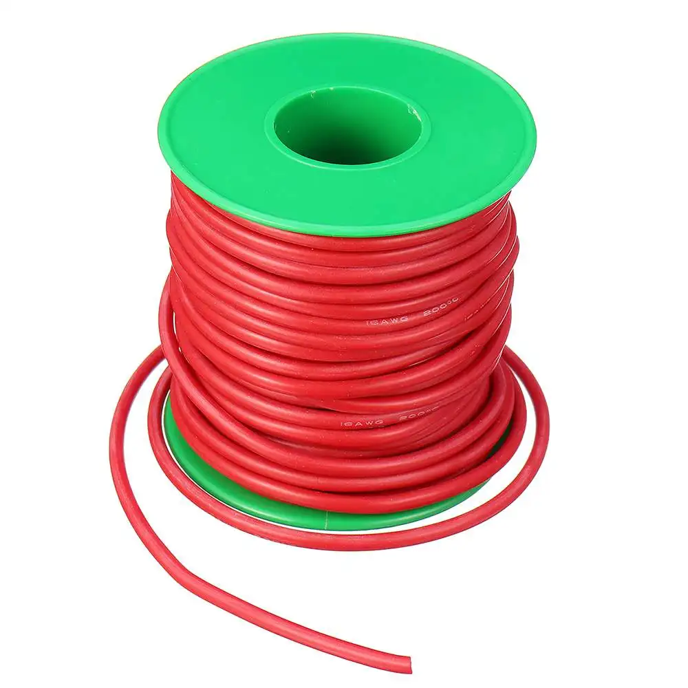 15 Meter Black/ Red 16AWG Soft Silicone Line High Temperature Tinned Copper Flexible Cable Wire | Игрушки и хобби