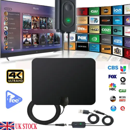 200mile диапазон антенны ТВ цифровой HD Skylink 4K Крытый HDTV 1080P усиленный бустер