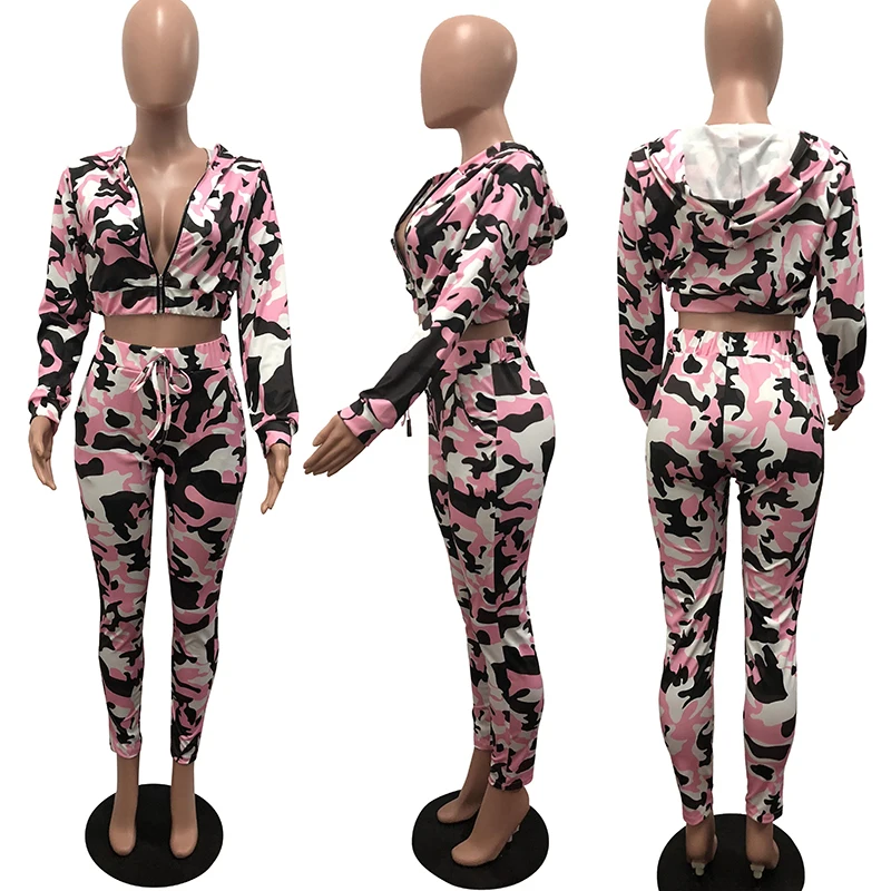 Сексуальный комплект из двух предметов толстовка куртка брюки карго в стиле