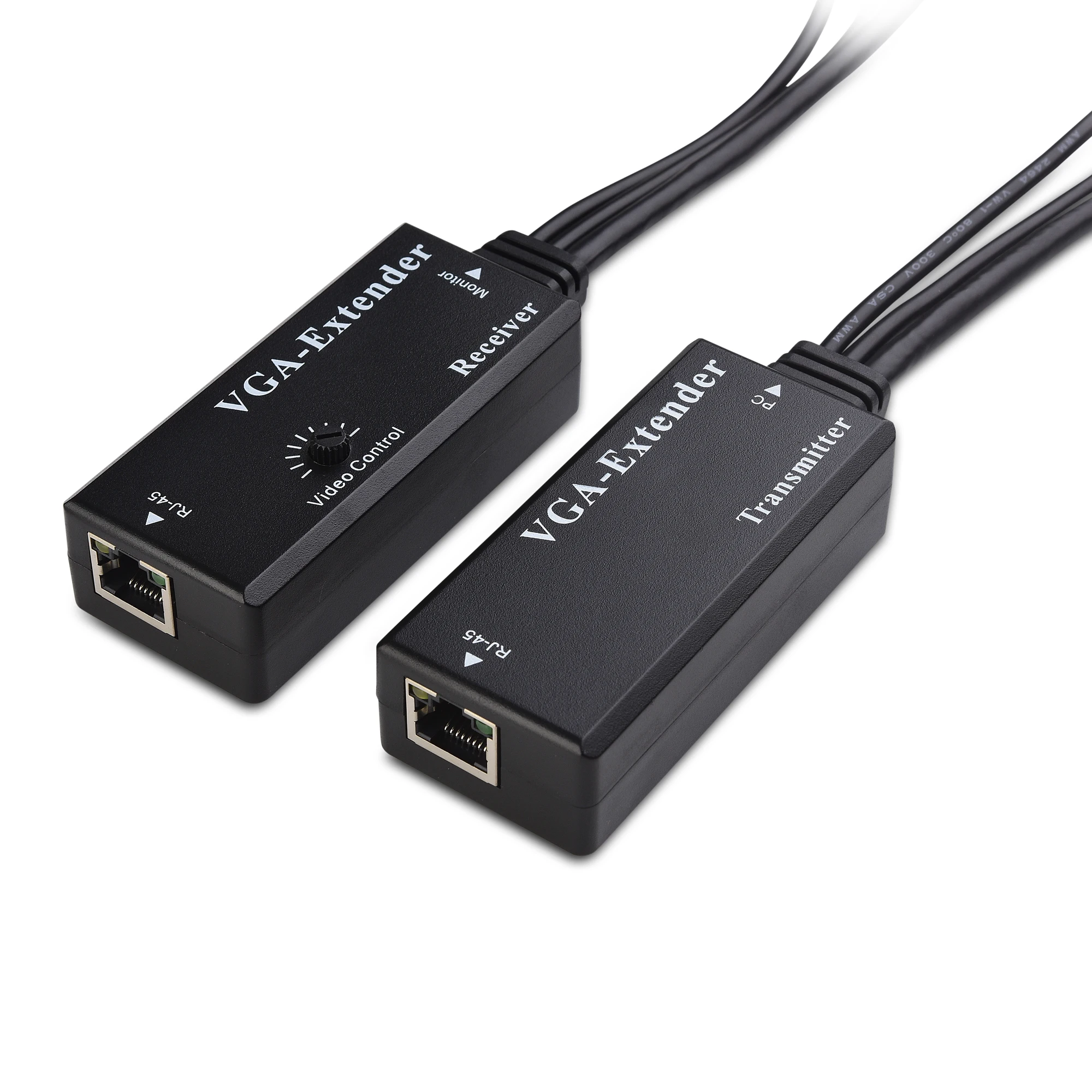 

VGA 1x1 удлинитель CAT5e/6 с аудио до 180 футов (м)