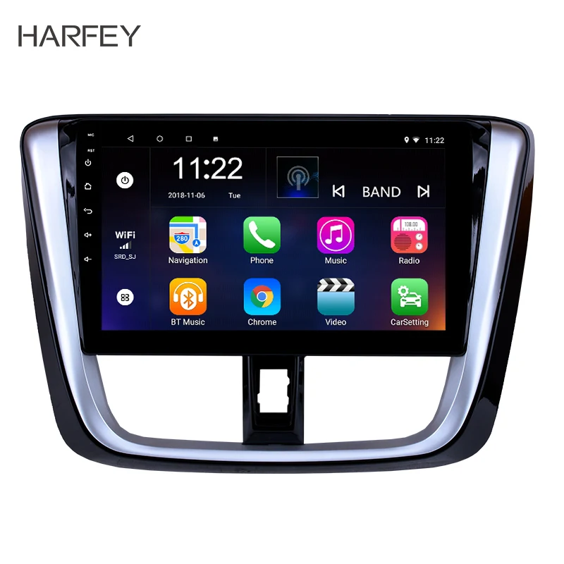 Harfey 2Din Android 7.1.1 GPS автомобильный радиоприёмник &quot10 1 головное устройство для 2017 2015