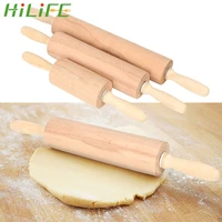 hilife 47cm41cm31cm wooden rolling pin with ball bearing handle dumpling pizza dough pastry roller cookies biscuit baking tool