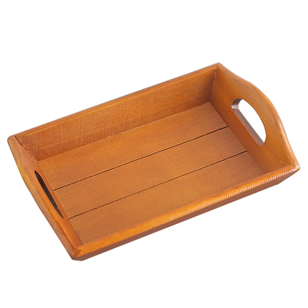 Многофункциональный деревянный поднос прямоугольный декоративный