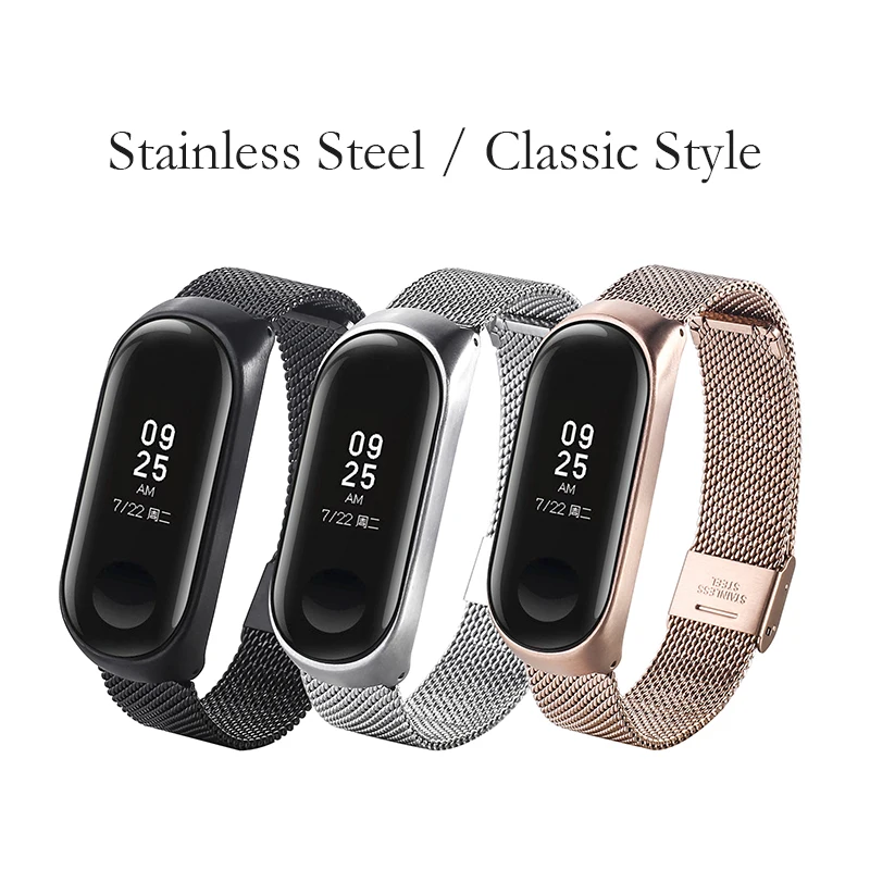 Браслет металлический из нержавеющей стали для Xiaomi 5 Correa Mi Band 3/4|Ремешки часов| |