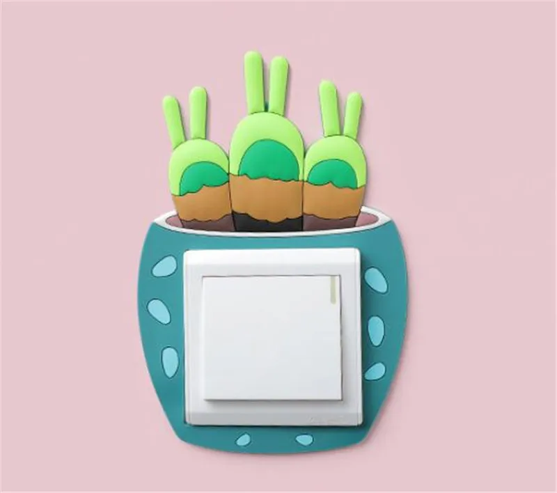 Новинка 100 шт. светящиеся наклейки с переключателем в виде кактуса креативные