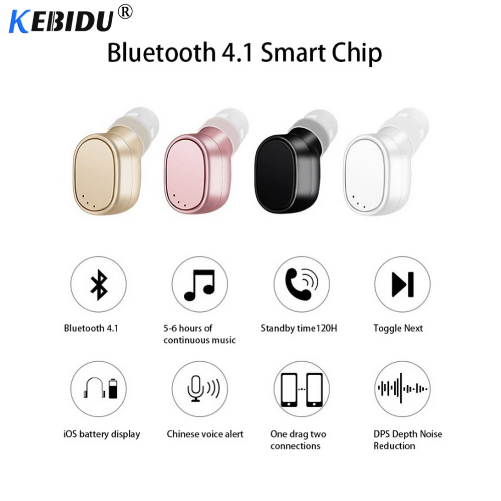 Kebidu портативная беспроводная Bluetooth гарнитура X12 автомобильные наушники USB