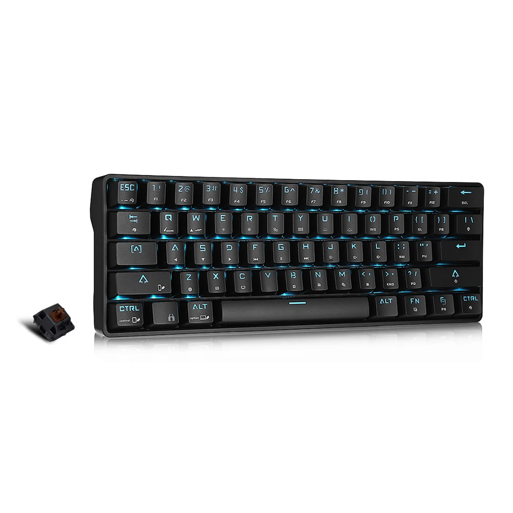 Zeepin DK61 BT4.0 проводной Bluetooth двойного режима Механическая игровая клавиатура 61
