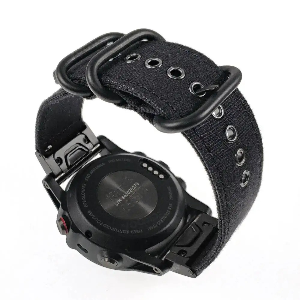 YOOSIDE 26 мм прочный брезентовый Быстросохнущий ремешок для часов Garmin Fenix 5X/Fenix 5X