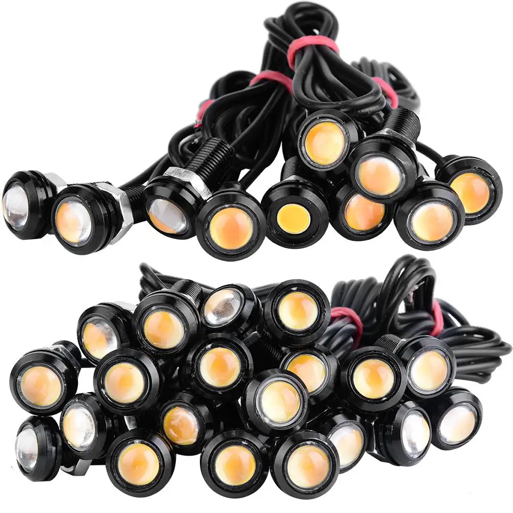 10 шт. Универсальный желтый 9 Вт LED Eagle Eye водонепроницаемый DRL Дневной ходовой