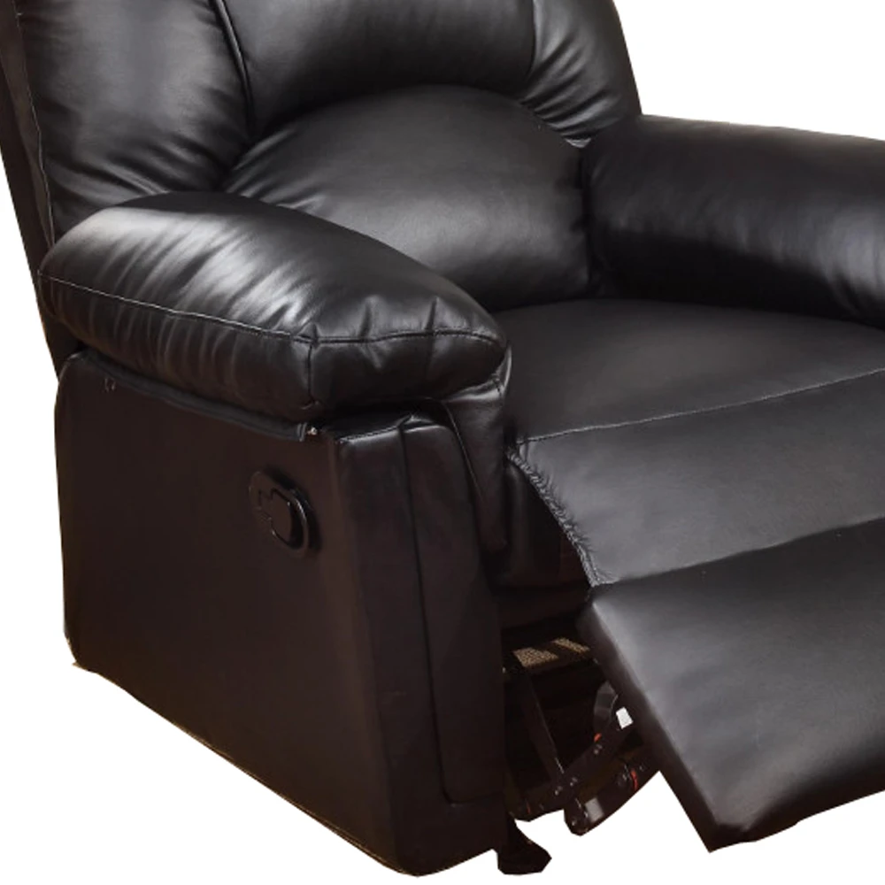 Bonded Leather Rocker/Recliner Black | Мебель