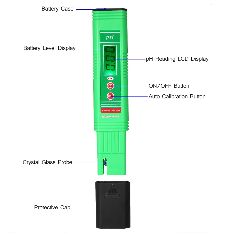 

Pen Type PH Meter Automatic Temperatur Compensation Mini Acidity Meter Water Quality Analysis Detector With LCD backlight