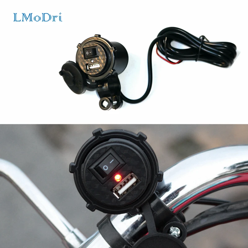 Универсальное зарядное устройство LMoDri для мотоцикла водонепроницаемый USB