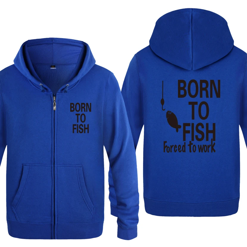 Мужские толстовки с капюшоном Born To Fish мужские флисовые кардиганы на молнии