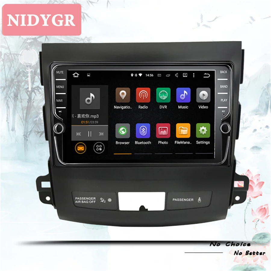 Автомобильный dvd мультимедийный плеер android 10 0 для Mitsubishi Outlander 2008-2014 2 din