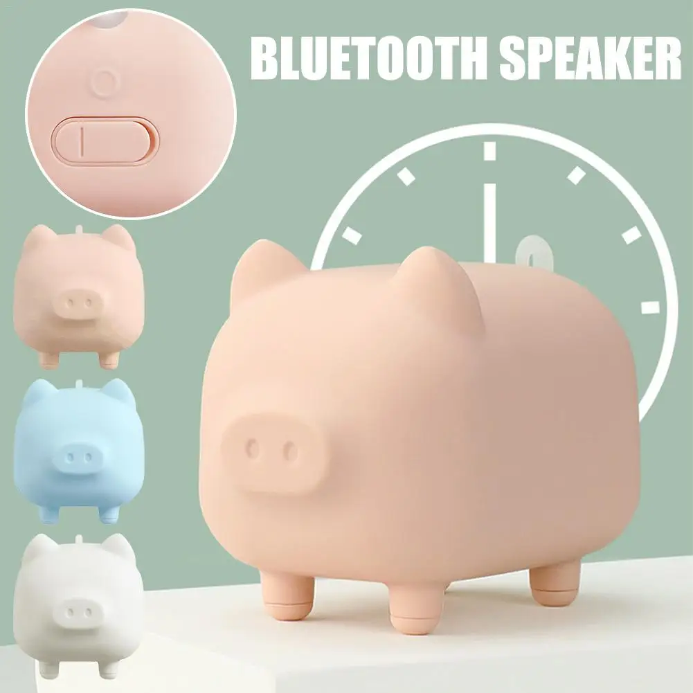 Креативная милая мягкая игрушка свинья мини bluetooth динамик на рабочий стол