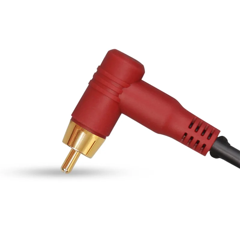 RCA шнур для татуировки черный мягкий силиконовый прямоугольный L тип провода