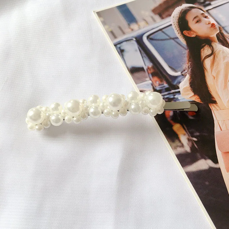 

Hot Sale 1PC Hair Accessories Hair Pin Korean Handcraft Women High Quality Popular Exquisite Pearl Hair Clip Elegant Girls