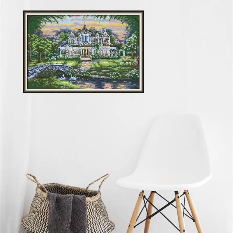 Diamond Embroidery Full Display Mosaic Beautiful view Painting Chinese Cross Stitch Home Decor For Babyroom | Дом и сад