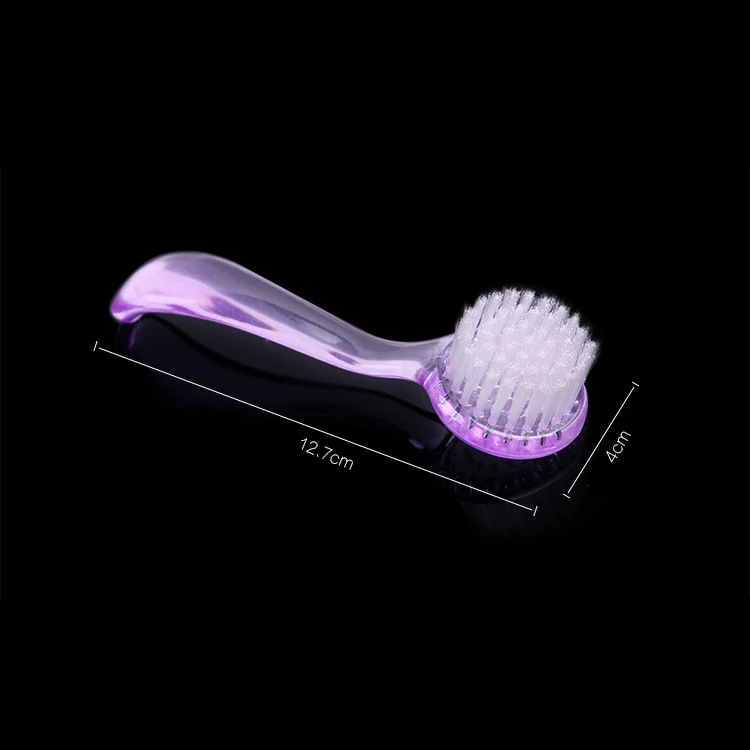 2Pcs Plastic Nail Art Dust Cleaning Brush Round Head Powder Clean Brushes with Cap Pedicure Manicure Tools Random Color | Красота и