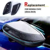 Для Honda Civic 2016 2017 2018, Сменные крышки для зеркала заднего вида из углеродного волокна в стиле ABS, крышки для зеркала заднего вида