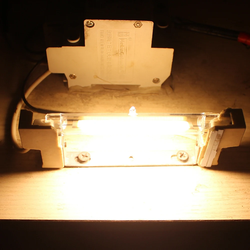 Светодиодсветильник трубчатая лампа COB R7S стеклянная трубка 118 мм 78 вместо