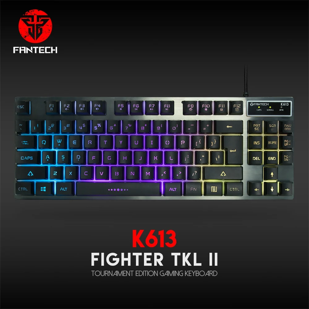 Профессиональная Проводная игровая клавиатура Fantech K613 с Usb подсветкой 87