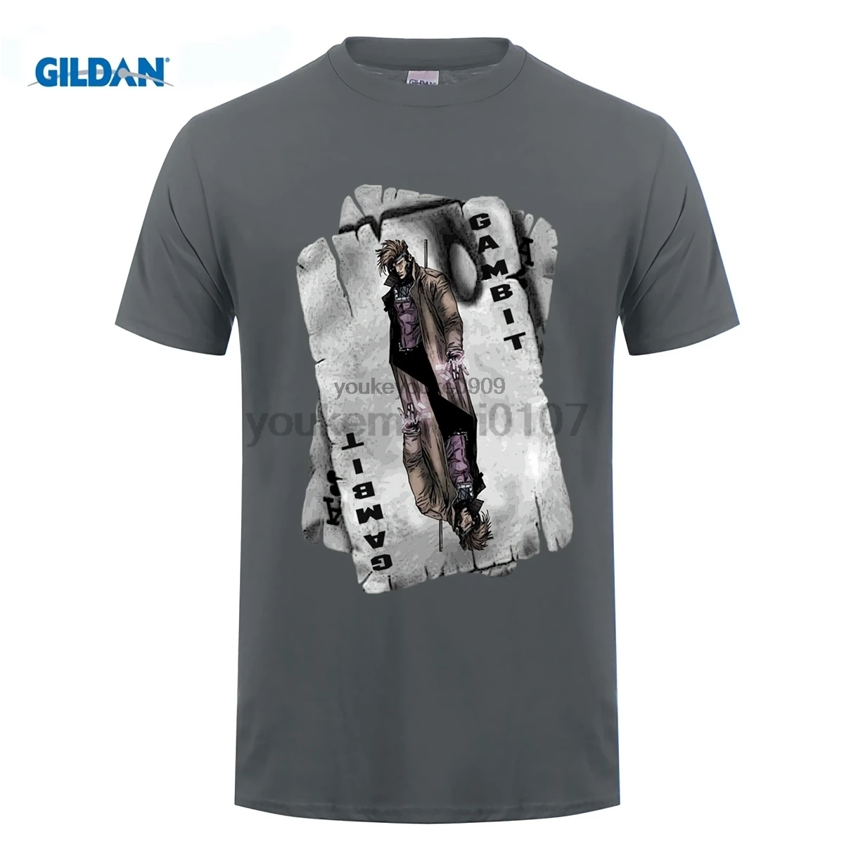 GILDAN Gambit комикс мультфильм Gamble футболки супергероев черная Базовая футболка