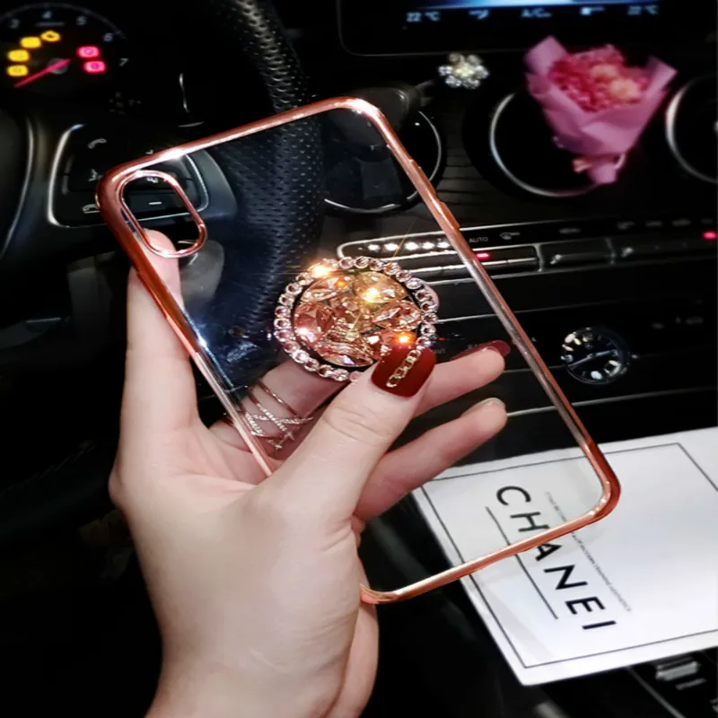 Гальваническим ювелирное держатель дрели телефонные чехлы для iPhone X Case Xs Max Xr 6 6s 7