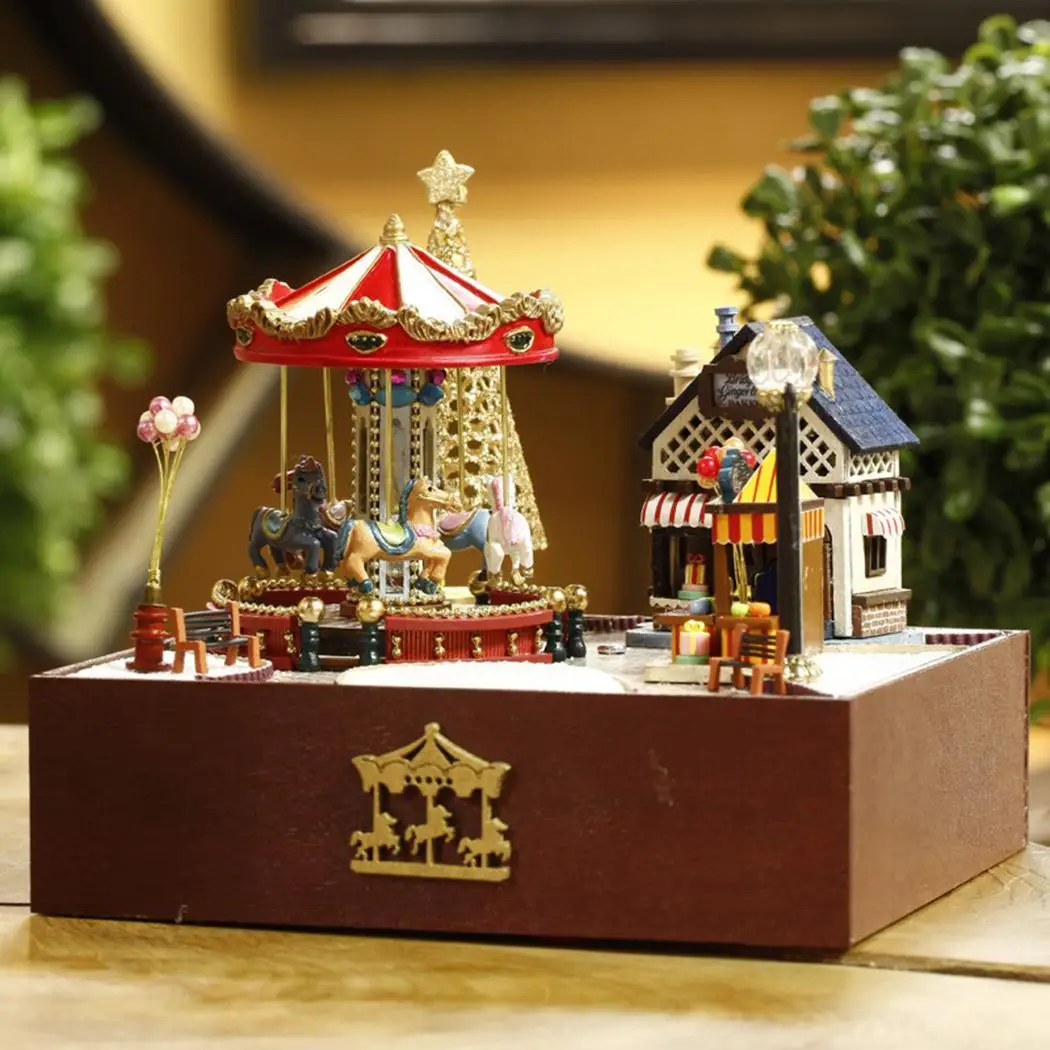 Красивый merry go светодио дный круглый светодиодный свет карусель музыкальная
