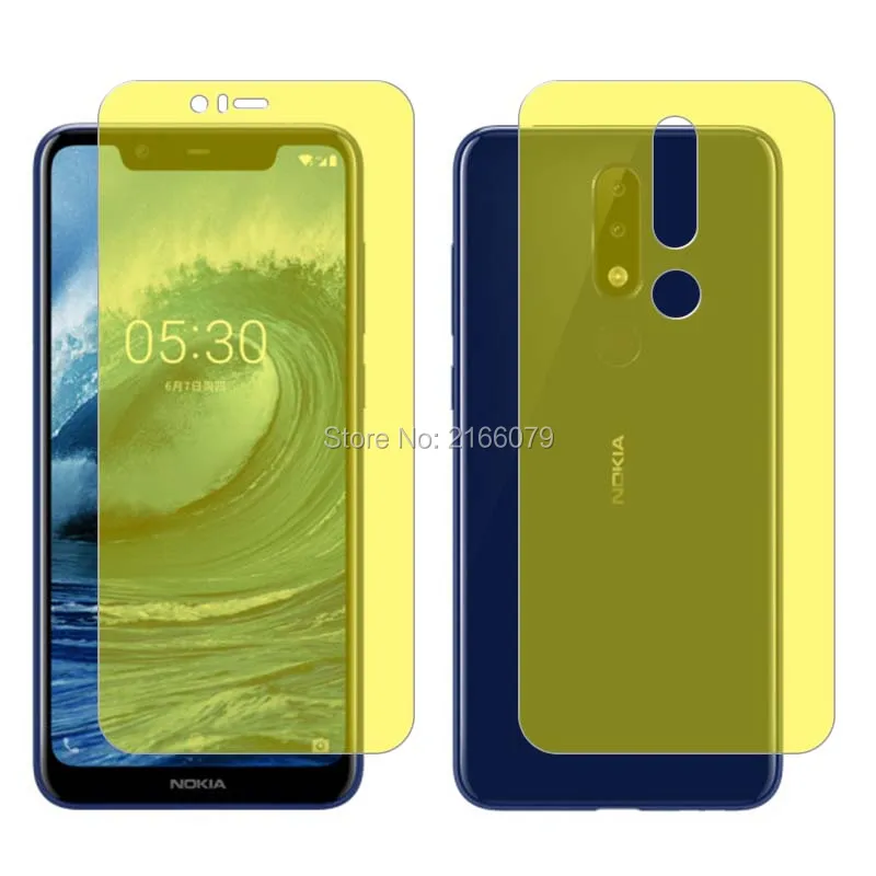 For Nokia 5.1 Plus 5.1Plus / X5 5.86" Soft TPU Front Back Full Cover Screen Protector Transparent Protective Film + Clean Tools |