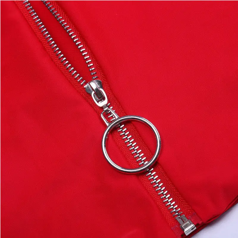 

2Pcs Women Zipper Polyster Lingerie Set Bikini Short T-shirt Bra with Solid and G-string Set for Club Party V-Neck Vestido 2019