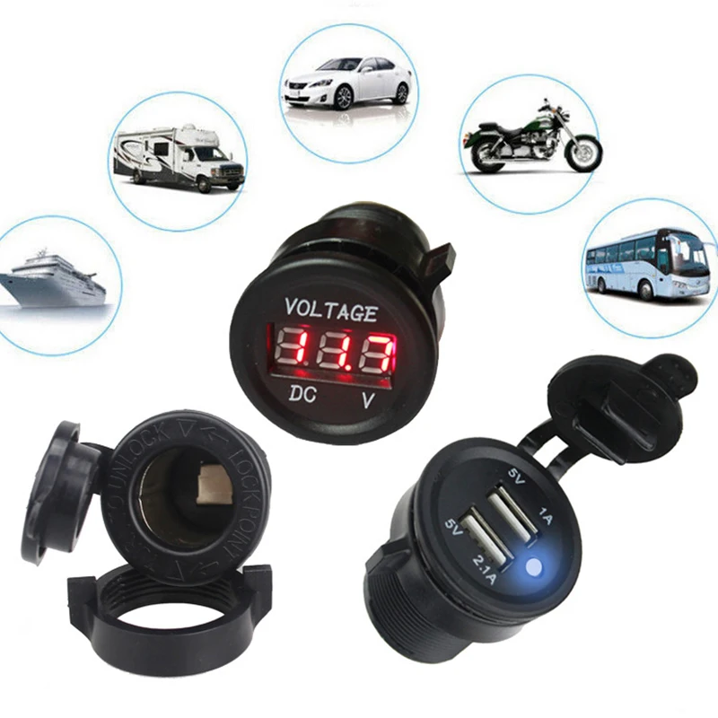 CARCHET 12V двойная USB розетка для автомобильного прикуривателя сплиттер зарядное